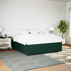 Bettgestell ohne Matratze Dunkelgrün 180x200 cm Samt