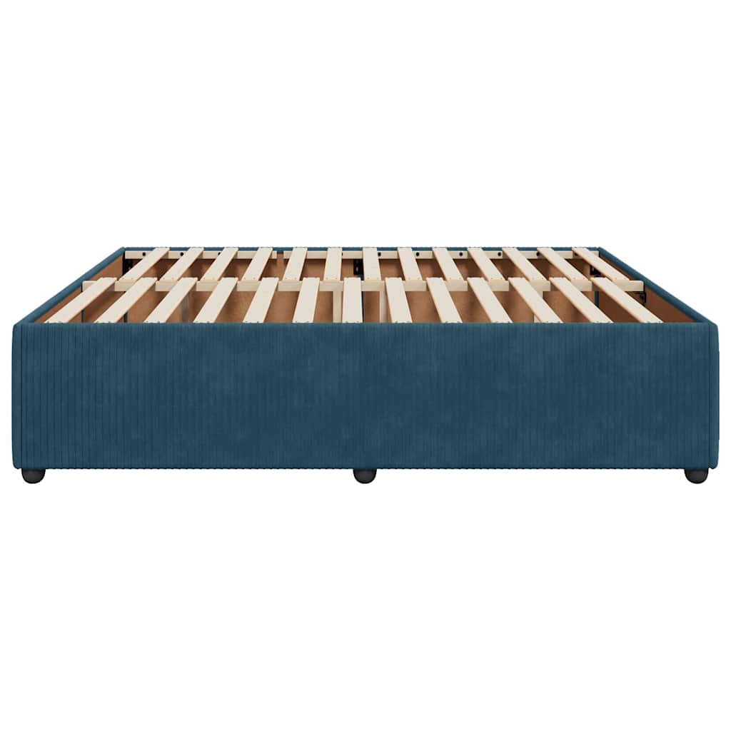 Bettgestell Blau 180x200 cm Samt