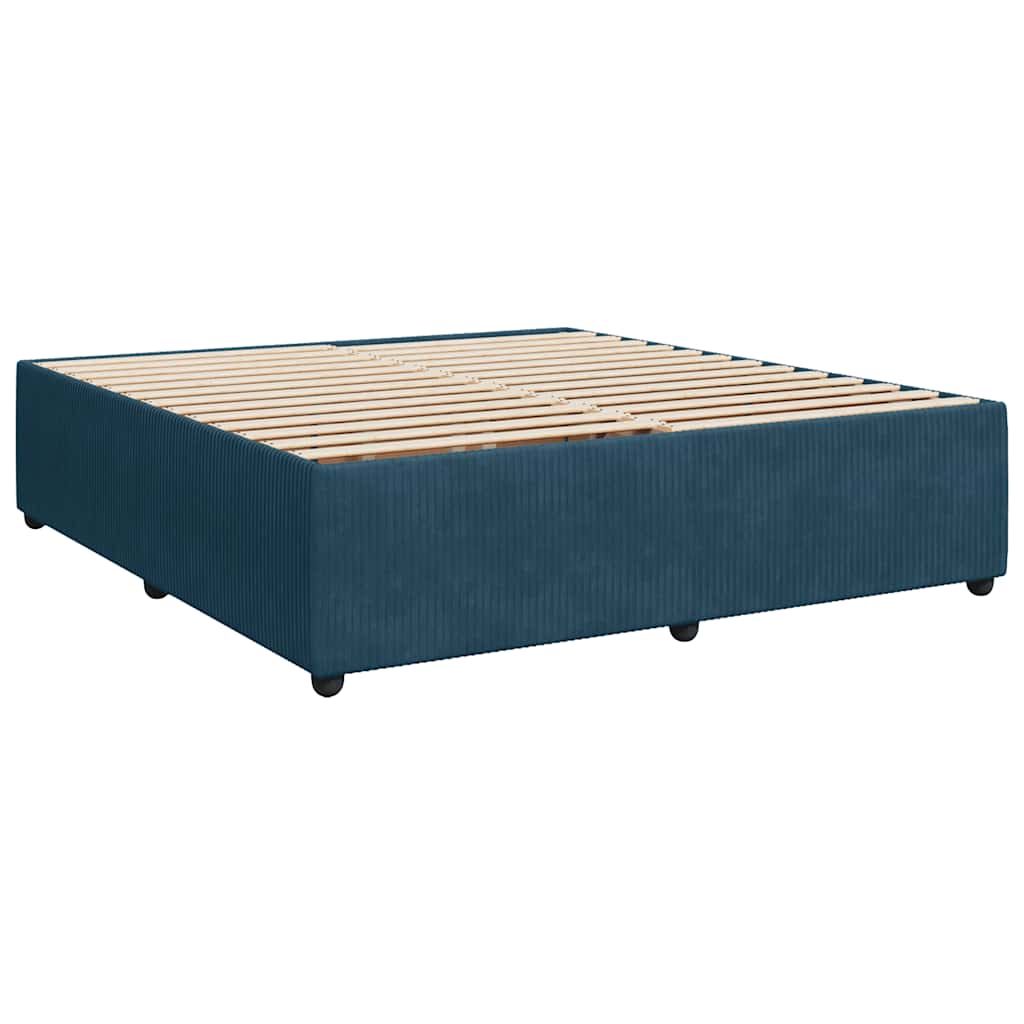 Bettgestell Blau 200x200 cm Samt