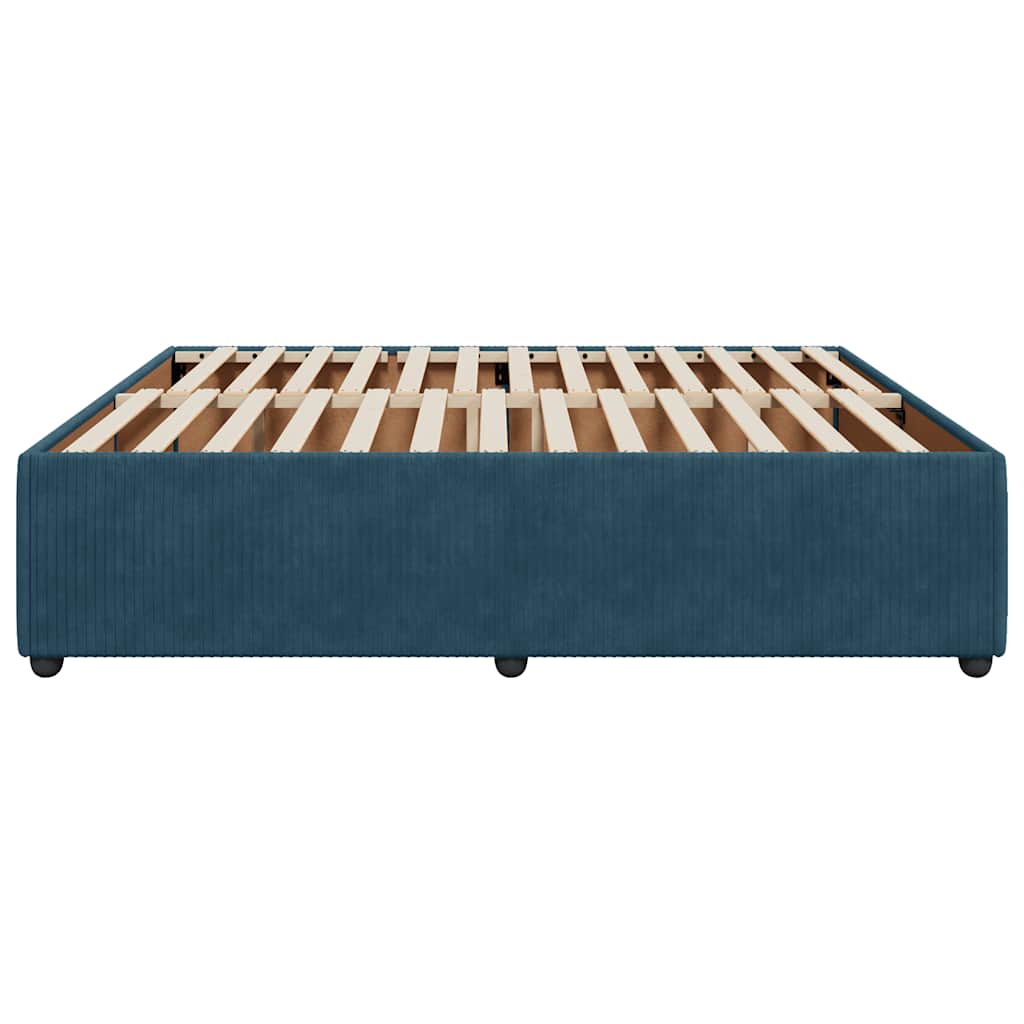 Bettgestell Blau 200x200 cm Samt
