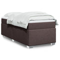 Boxspringbett mit Matratze Dunkelbraun 80x200 cm Stoff