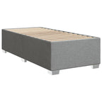 Boxspringbett mit Matratze Hellgrau 90x190 cm Stoff