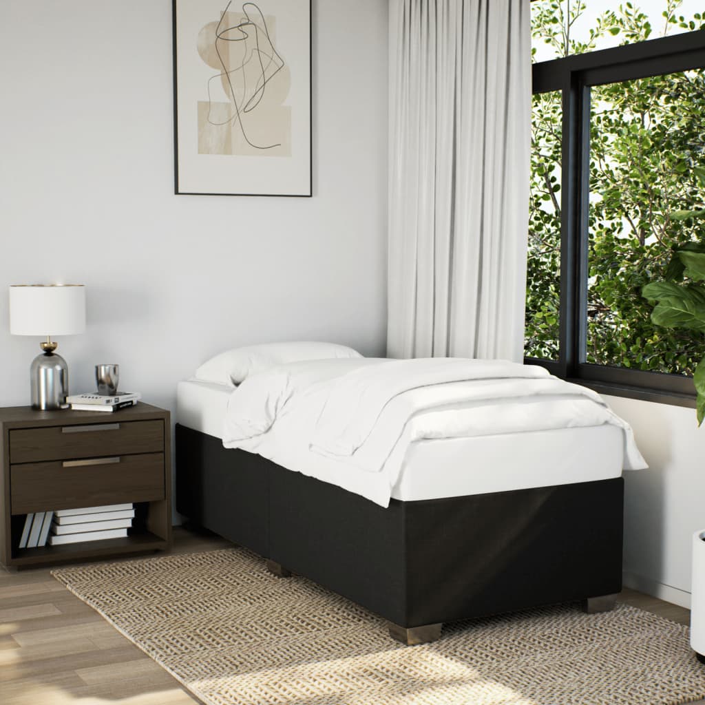Boxspringbett mit Matratze Schwarz 90x190 cm Stoff