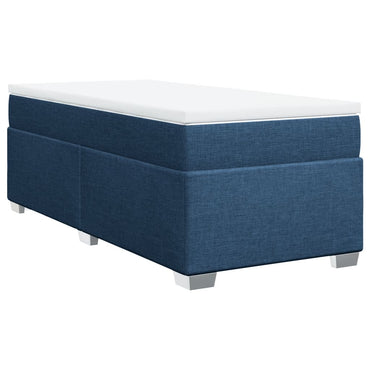 Boxspringbett mit Matratze Blau 90x190 cm Stoff