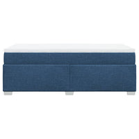 Boxspringbett mit Matratze Blau 90x190 cm Stoff