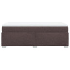 Boxspringbett mit Matratze Dunkelbraun 90x200 cm Stoff