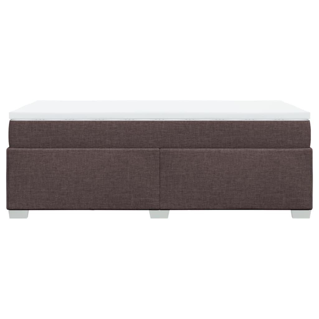 Boxspringbett mit Matratze Dunkelbraun 90x200 cm Stoff