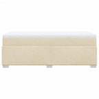 Boxspringbett mit Matratze Creme 90x200 cm Stoff