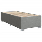Boxspringbett mit Matratze Hellgrau 100x200 cm Stoff
