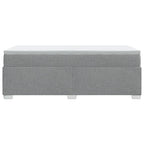 Boxspringbett mit Matratze Hellgrau 100x200 cm Stoff