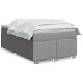 Boxspringbett mit Matratze Hellgrau 120x190 cm Stoff