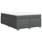 Boxspringbett mit Matratze Dunkelgrau 140x200 cm Stoff