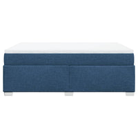 Boxspringbett mit Matratze Blau 140x200 cm Stoff