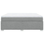 Boxspringbett mit Matratze Hellgrau 180x200 cm Stoff