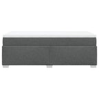 Boxspringbett mit Matratze Dunkelgrau 90x190 cm Stoff