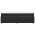 Boxspringbett mit Matratze Schwarz 90x190 cm Kunstleder
