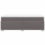 Boxspringbett mit Matratze Grau 90x190 cm Kunstleder