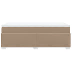 Boxspringbett mit Matratze Cappuccino-Braun 90x200cm Kunstleder