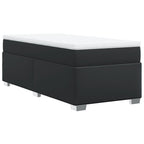 Boxspringbett mit Matratze Schwarz 100x200 cm Kunstleder