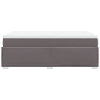 Boxspringbett mit Matratze Grau 120x200 cm Kunstleder