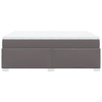 Boxspringbett mit Matratze Grau 140x190 cm Kunstleder