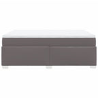 Boxspringbett mit Matratze Grau 140x200 cm Kunstleder