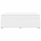 Boxspringbett mit Matratze Weiß 160x200 cm Kunstleder