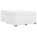 Boxspringbett mit Matratze Weiß 160x200 cm Kunstleder