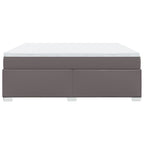 Boxspringbett mit Matratze Grau 180x200 cm Kunstleder