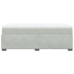 Boxspringbett mit Matratze Hellgrau 80x200 cm Samt