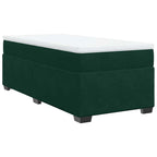 Boxspringbett mit Matratze Dunkelgrün 80x200 cm Samt