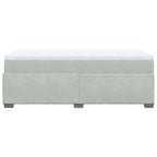 Boxspringbett mit Matratze Hellgrau 90x190 cm Samt