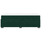 Boxspringbett mit Matratze Dunkelgrün 90x190 cm Samt