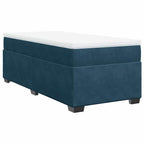 Boxspringbett mit Matratze Dunkelblau 90x190 cm Samt