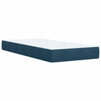 Boxspringbett mit Matratze Dunkelblau 90x190 cm Samt