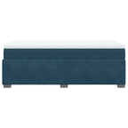 Boxspringbett mit Matratze Dunkelblau 90x190 cm Samt