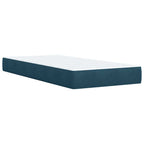 Boxspringbett mit Matratze Dunkelblau 90x200 cm Samt
