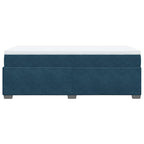 Boxspringbett mit Matratze Dunkelblau 90x200 cm Samt