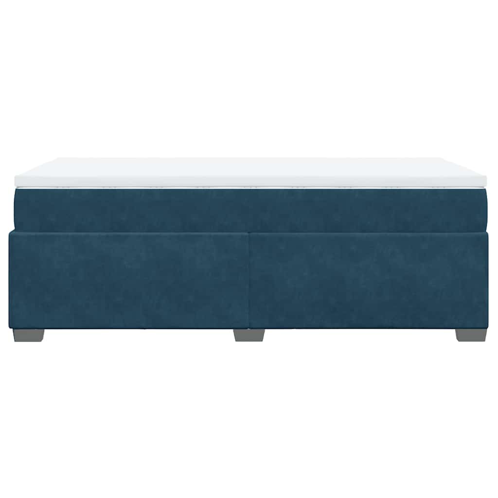 Boxspringbett mit Matratze Dunkelblau 90x200 cm Samt