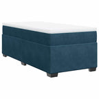 Boxspringbett mit Matratze Dunkelblau 90x200 cm Samt