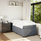Boxspringbett mit Matratze Dunkelgrau 100x200 cm Samt