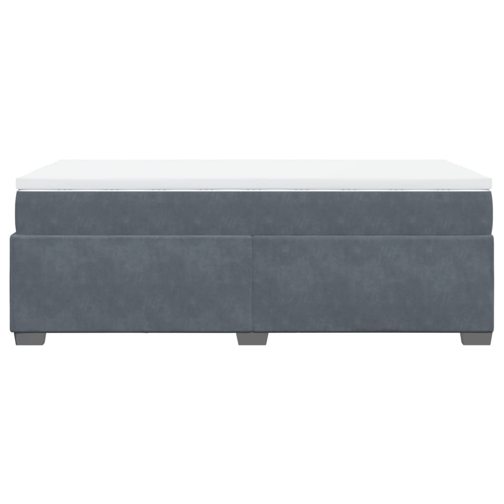 Boxspringbett mit Matratze Dunkelgrau 100x200 cm Samt