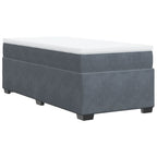 Boxspringbett mit Matratze Dunkelgrau 100x200 cm Samt