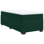Boxspringbett mit Matratze Dunkelgrün 100x200 cm Samt