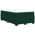 Boxspringbett mit Matratze Dunkelgrün 120x190 cm Samt