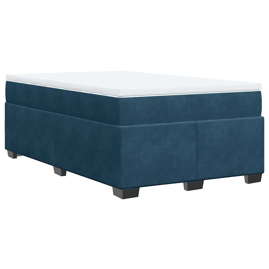 Boxspringbett mit Matratze Dunkelblau 120x190 cm Samt