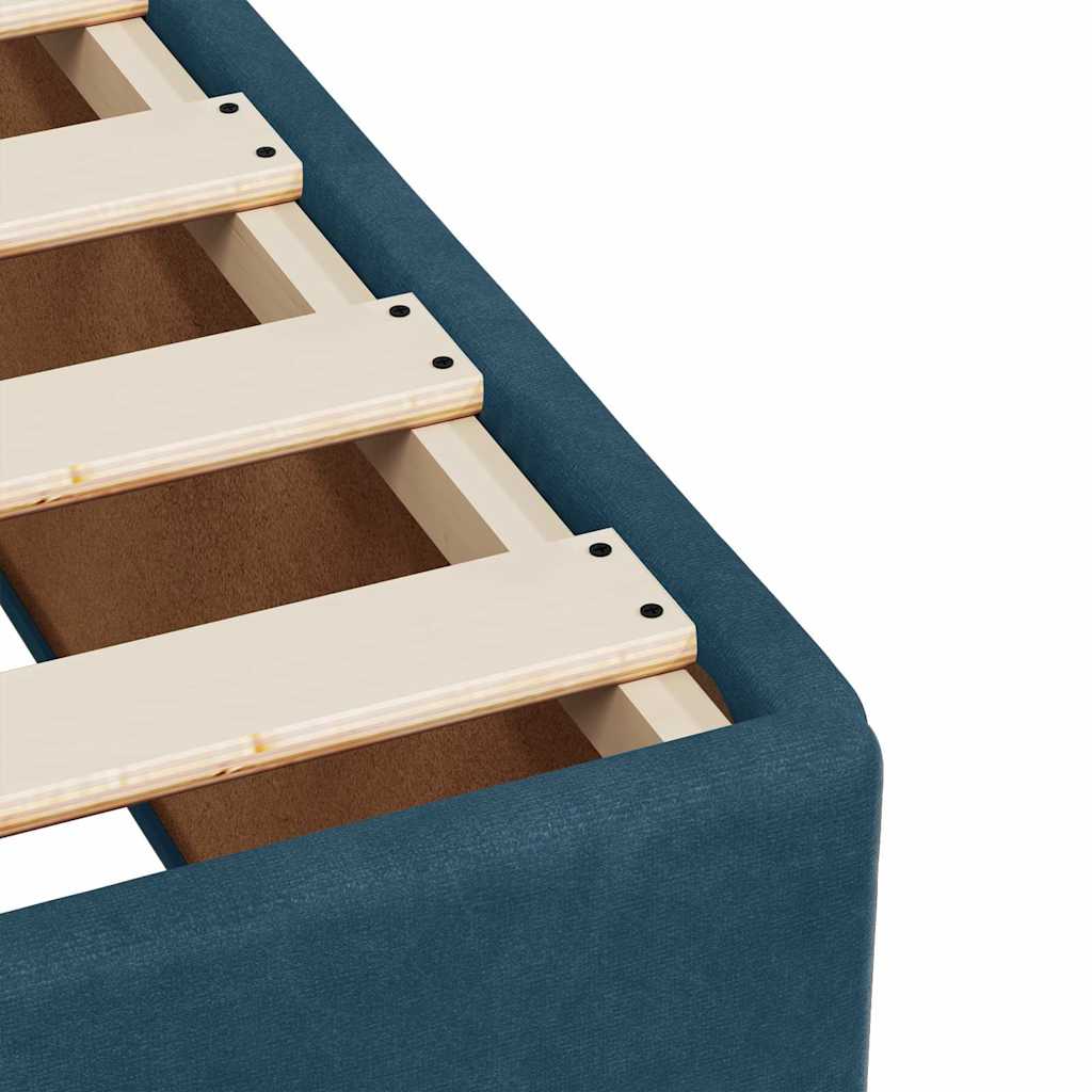 Boxspringbett mit Matratze Dunkelblau 120x190 cm Samt