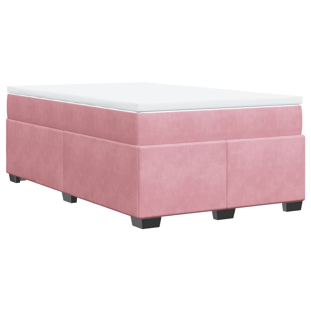 Boxspringbett mit Matratze Rosa 120x190 cm Samt
