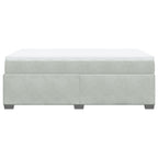 Boxspringbett mit Matratze Hellgrau 120x200 cm Samt