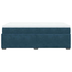 Boxspringbett mit Matratze Dunkelblau 120x200 cm Samt